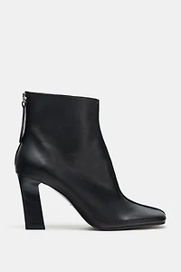 LIMITED EDITION LEATHER HEELED ANKLE BOOTS