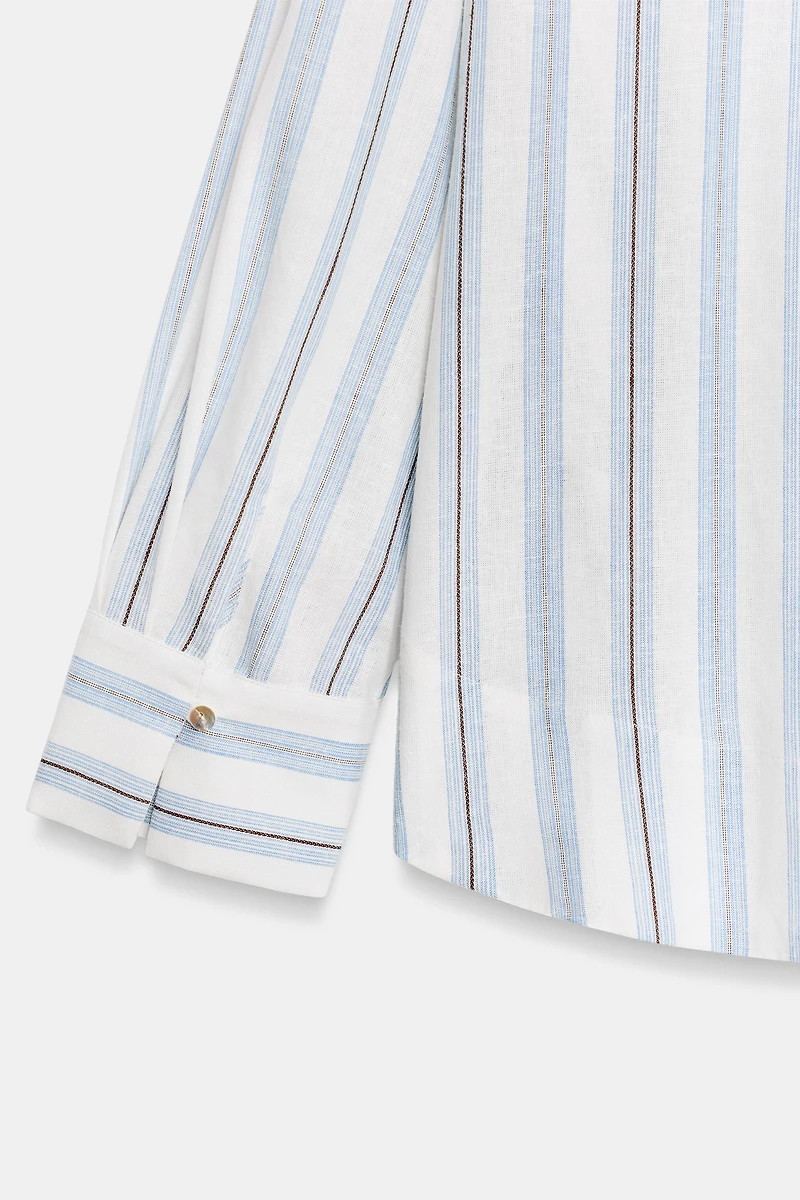 STRIPED PRINT BLOUSE