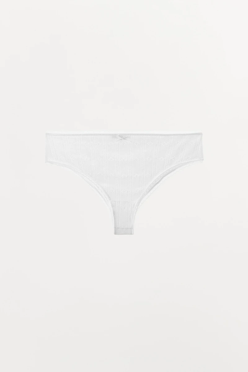 POINTELLE BOTTOMS WITH SATIN BOW