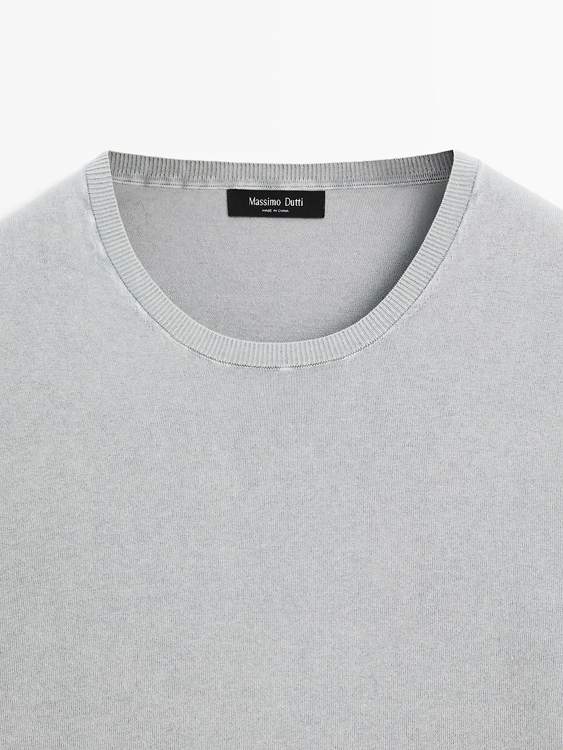 Cotton blend knit T-shirt