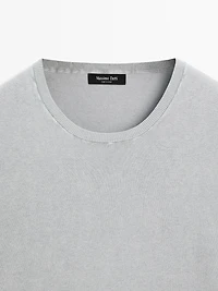 Cotton blend knit T-shirt