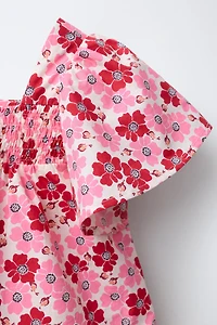 FLORAL POPLIN TOP