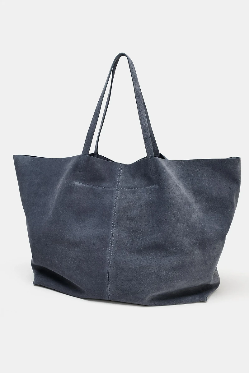MAXI SPLIT LEATHER SHOPPER