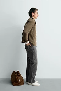 BLOUSON EN DAIM À POCHES