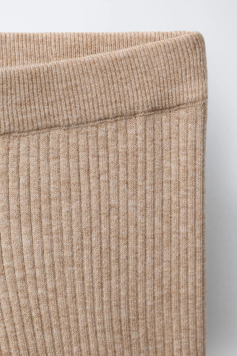 FLARE KNIT LEGGINGS WITH BOWS