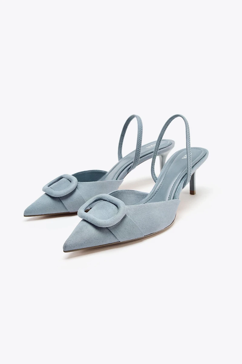 SLINGBACK APPLIQUÉ HEELS