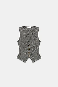 STRUCTURED BUTTON VEST