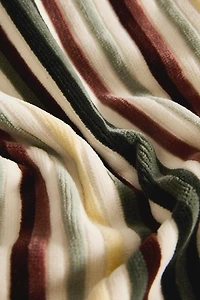 VELOUR STRIPED BATH TOWEL