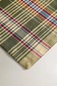 DYED THREAD CHECK TABLECLOTH