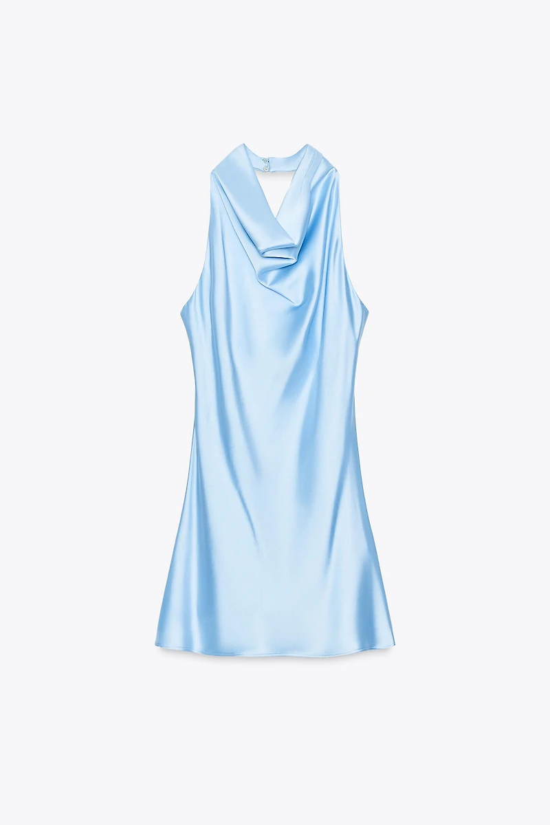 SATIN EFFECT MINI DRESS