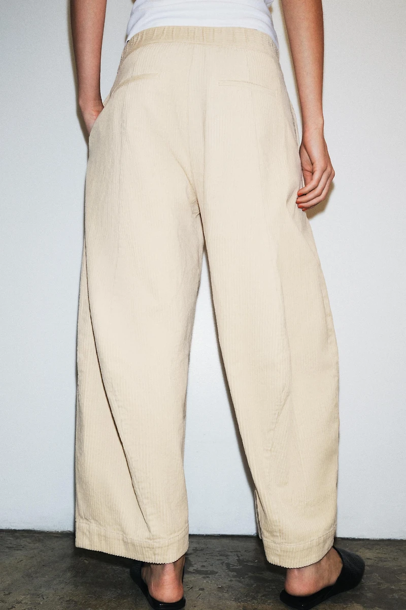 ZW COLLECTION BARREL CORDUROY PANTS
