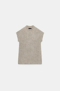 BRUSHED EFFECT ALPACA TOP