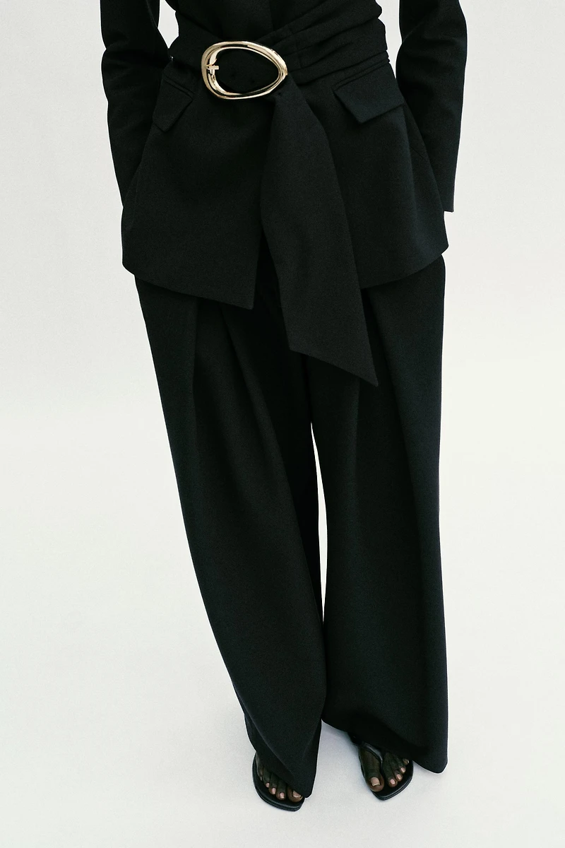 PANTALON TAILLE HAUTE À PINCES