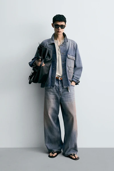 VINTAGE WASH BAGGY FIT JEANS