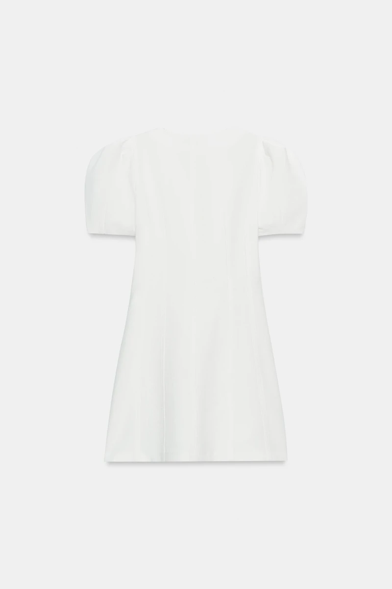 BALLOON SLEEVE SHORT DRESS