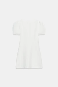 BALLOON SLEEVE SHORT DRESS