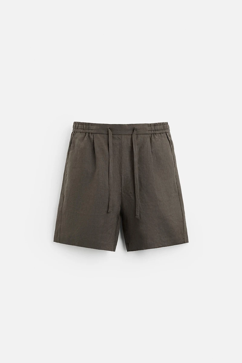 100% LINEN SHORTS