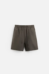 100% LINEN SHORTS