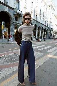 Z1975 COMBINED HIGH RISE WIDE LEG JEANS