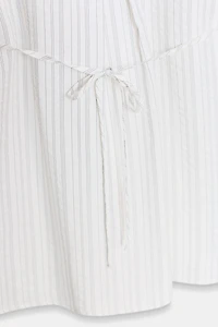 LONG STRIPED BELTED SHIRT