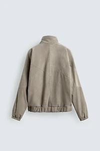 RELAXED FIT SUEDE LEATHER JACKET