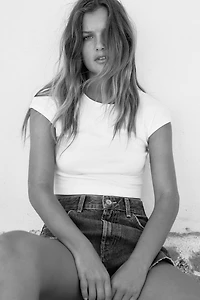 SHORT MINI EN JEAN TRF TAILLE NORMALE