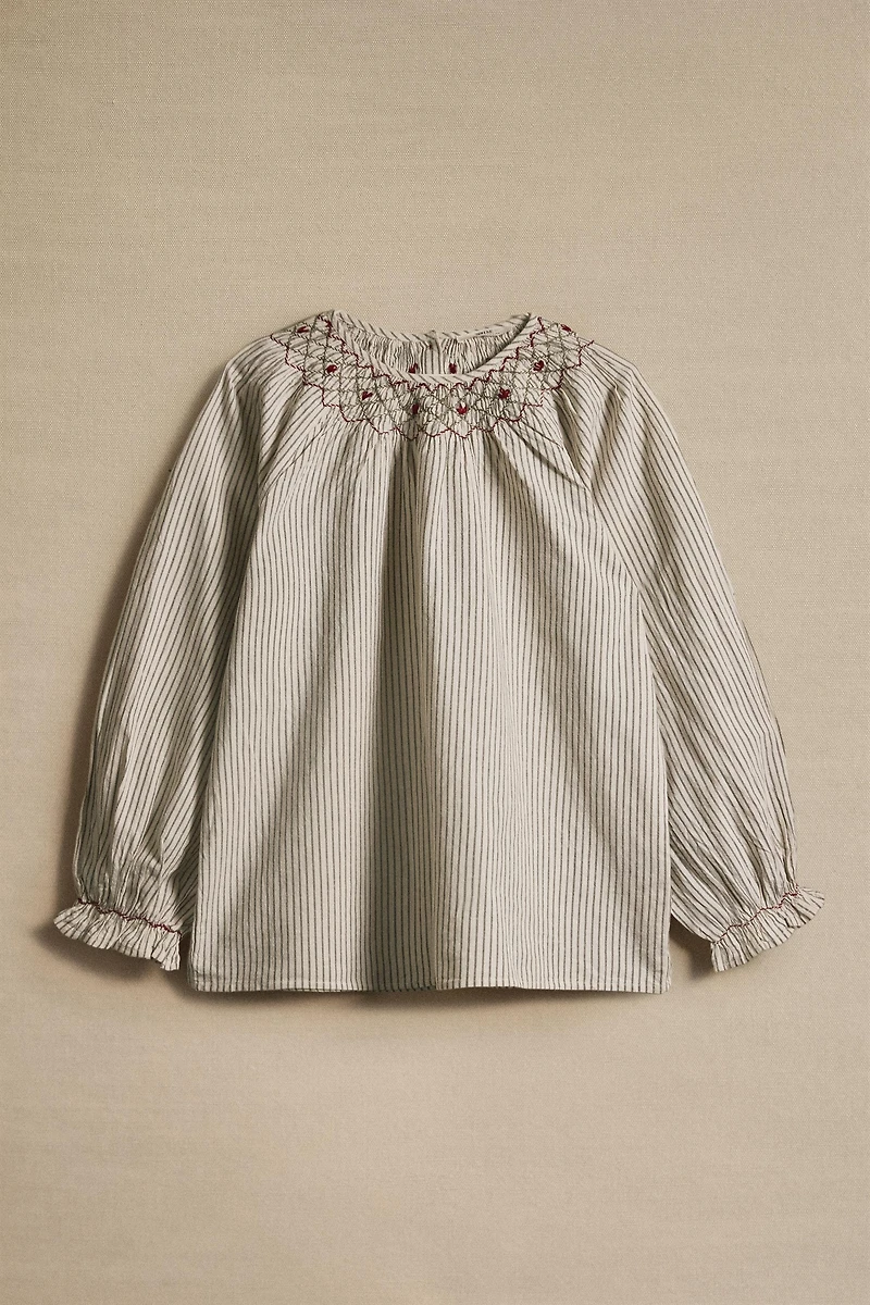 GATHERED STRIPED CHRISTMAS PAJAMA SET (SET OF 2)