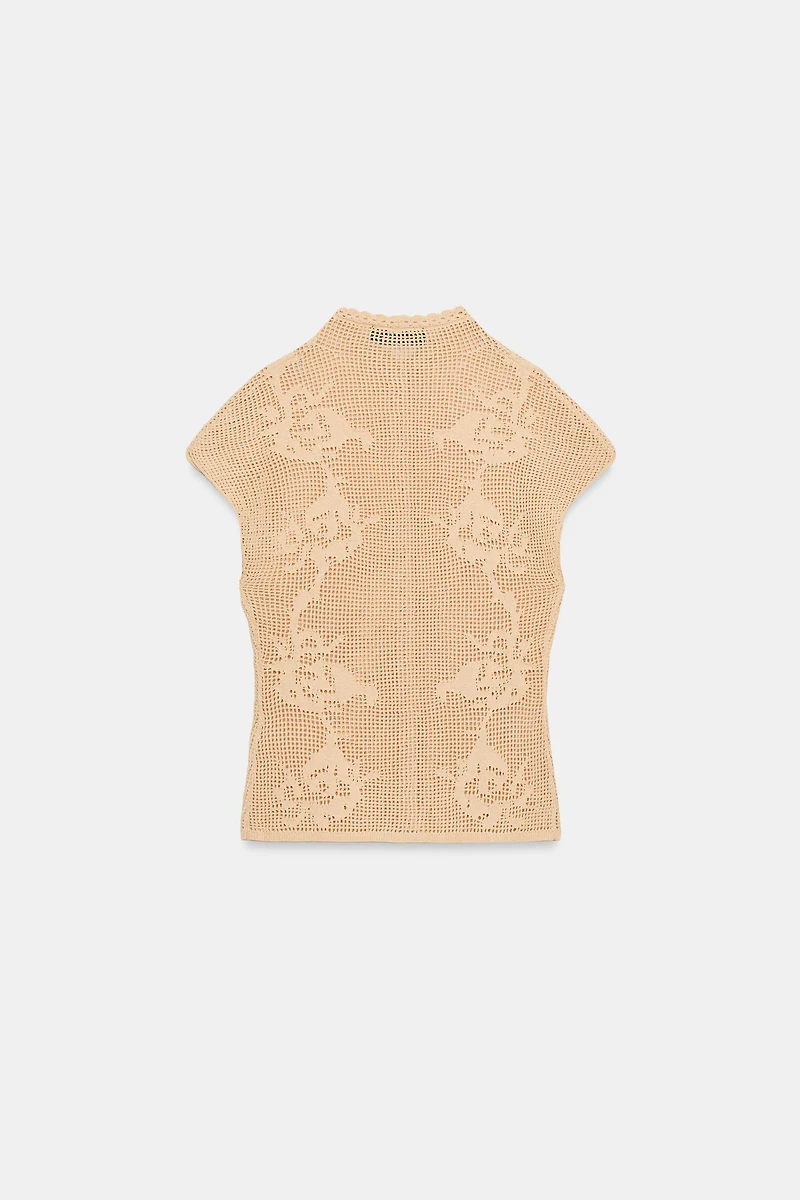 POINTELLE KNIT CARDIGAN