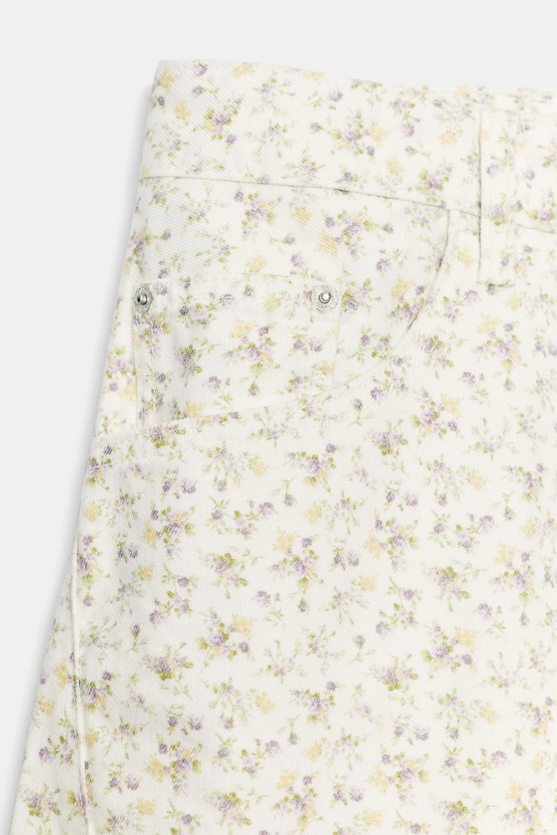 TRF BAGGY FLORAL PRINT JEANS