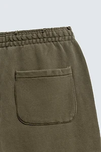 WASHED EFFECT RELAXED FIT PANTS