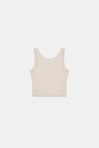 RIBBED STRAPPY CROP TOP