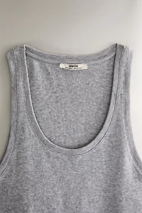 RIBBED COTTON TOP
