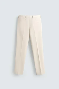 REGULAR FIT PLEATED PANTS