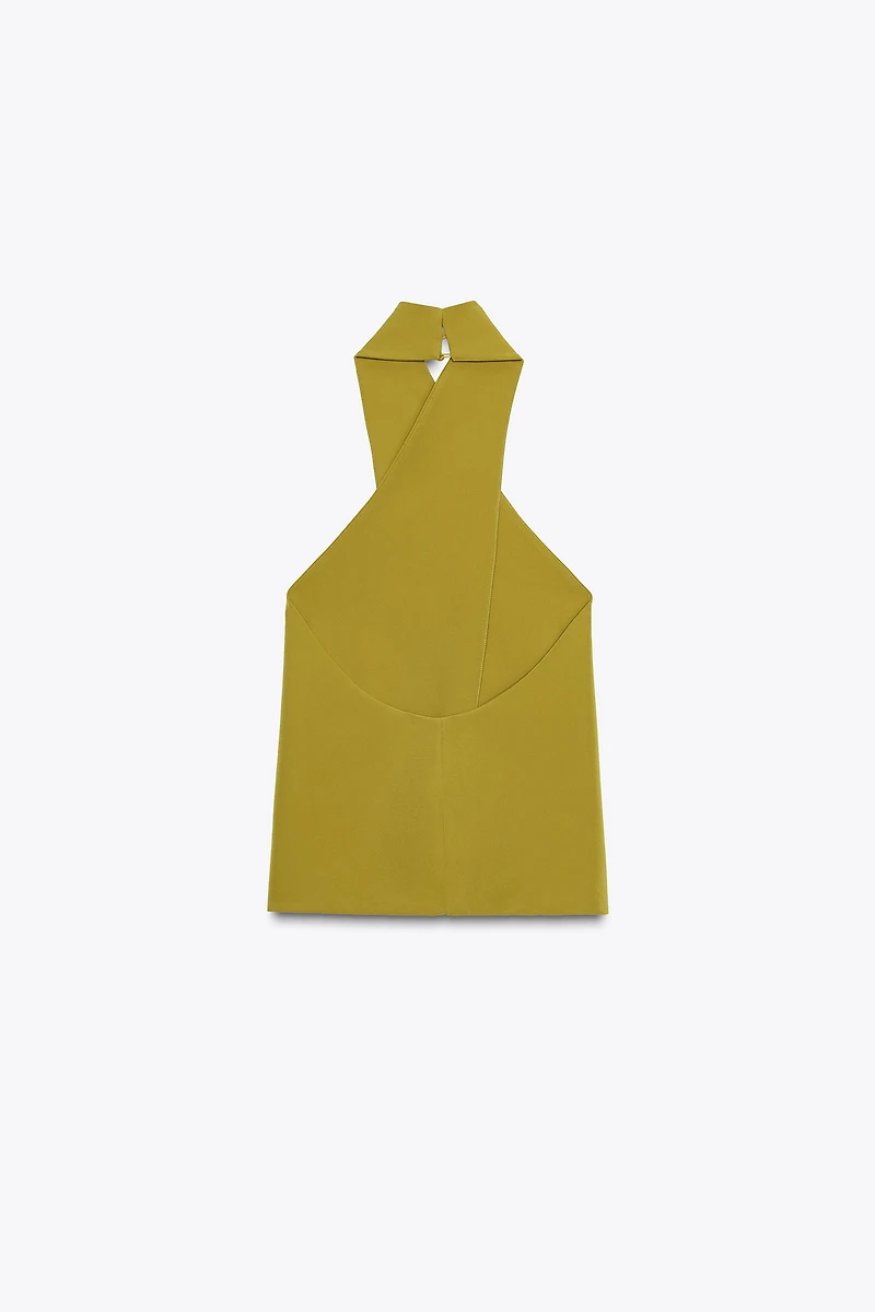 CREPE SURPLICE TOP