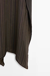 Asymmetrical flowing midi dress