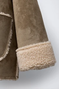 MANTEAU DOUBLE FACE EFFET MOUTON