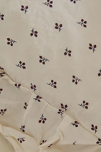 HOUSSE DE COUETTE ENFANT IMPRIMÉ FLEUR VOLANT