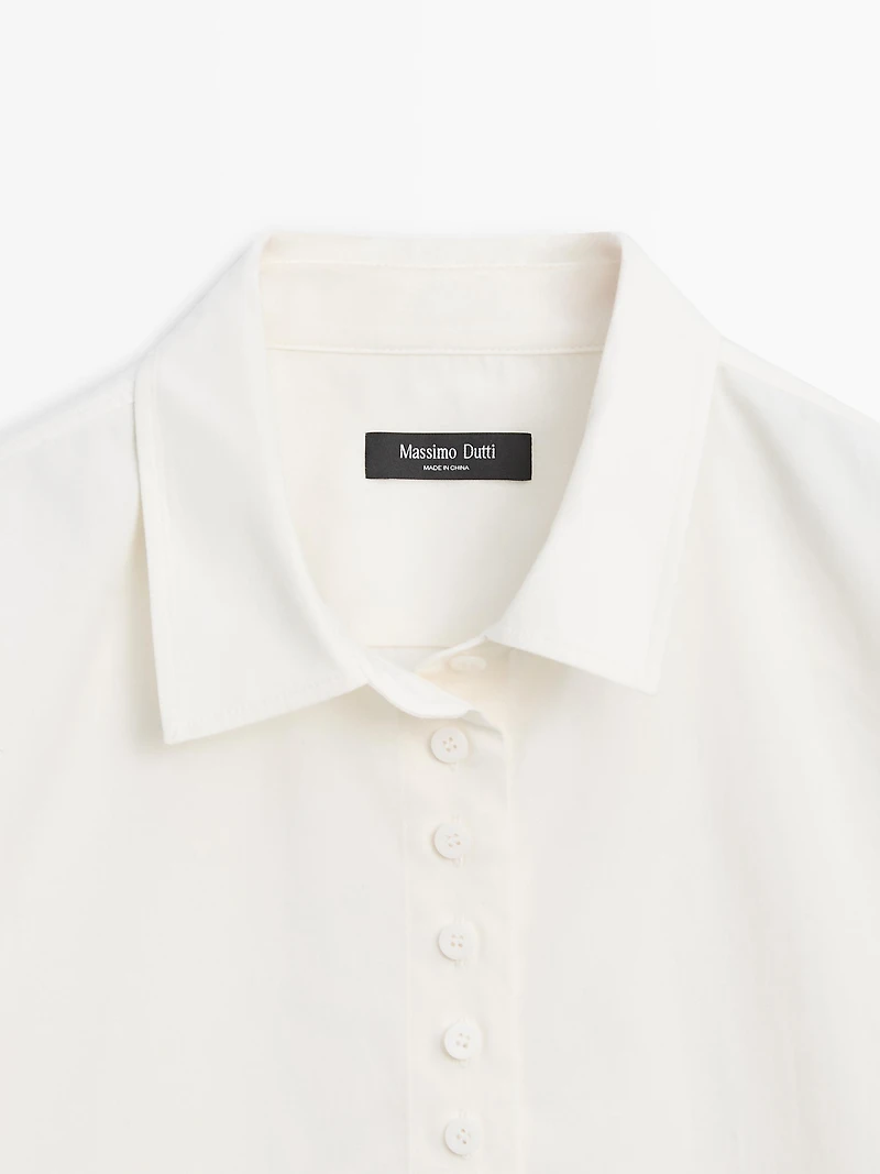 Chemisier boutons fantaisie 100 % coton