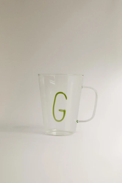 BOROSILICATE MUG WITH INITIAL