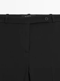 100% cotton trousers with elasticated hems