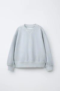 GARMENT-DYED PLAIN SWEATSHIRT
