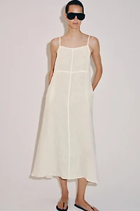 ZW COLLECTION 100% LINEN MIDI DRESS