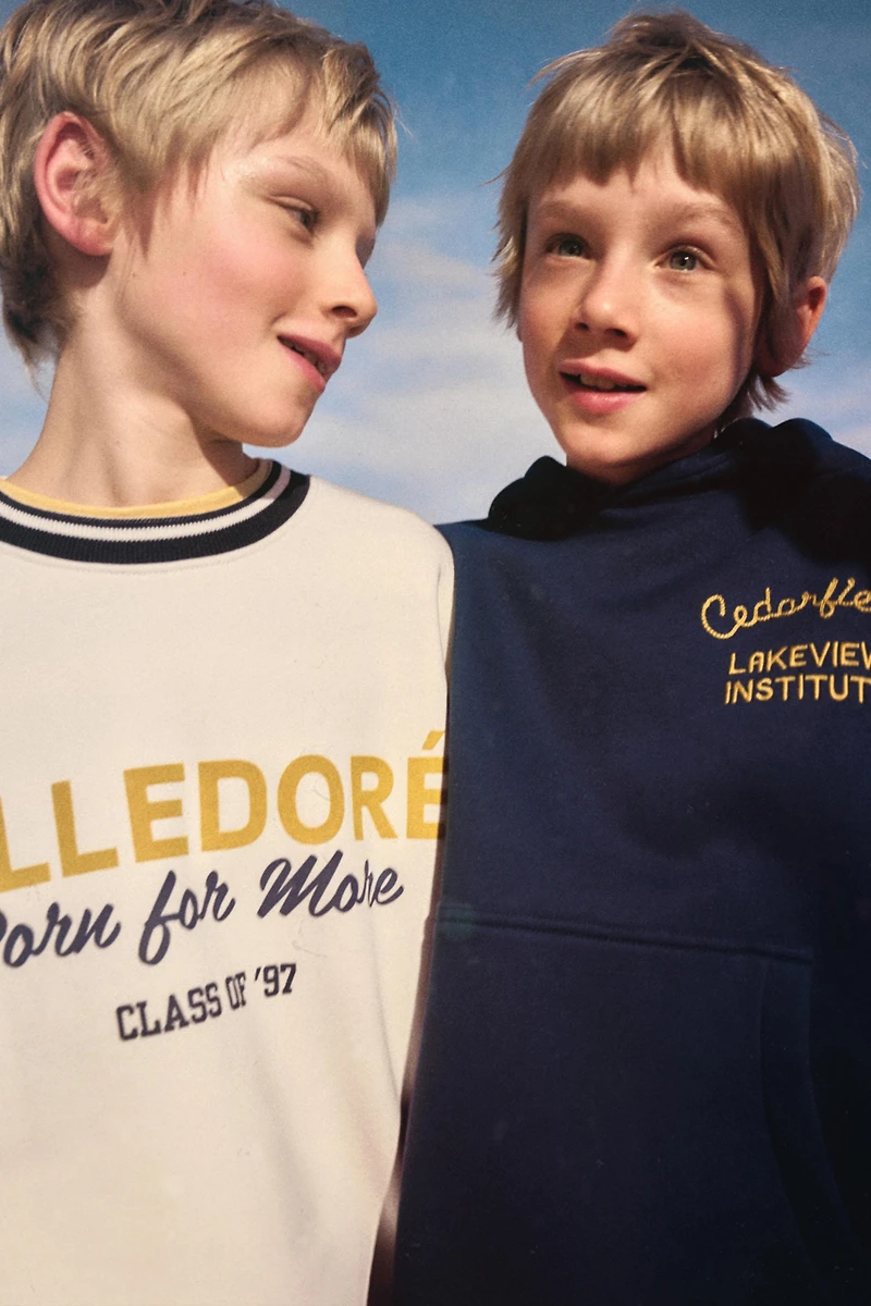 EMBROIDERED TEXT HOODIE