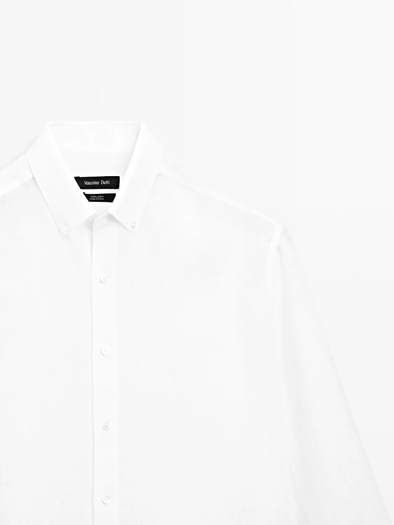 100% linen regular fit shirt
