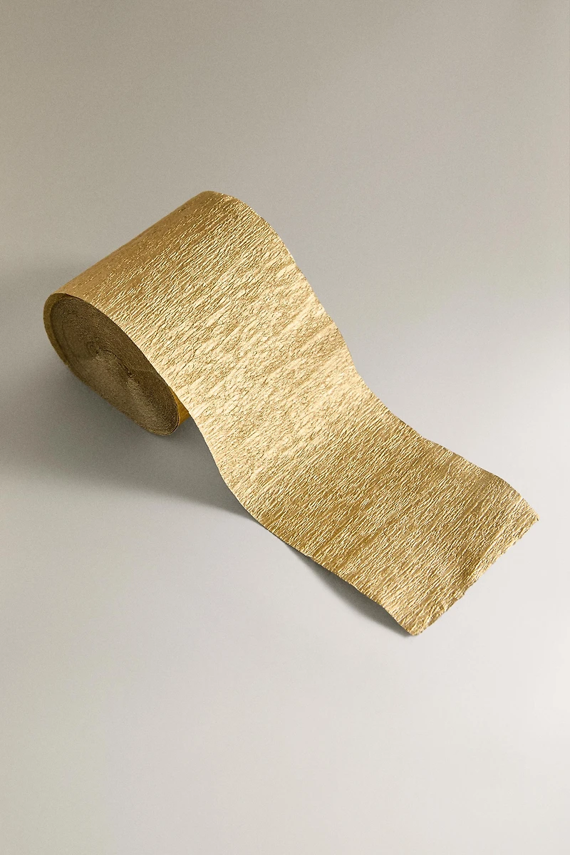 GOLD CREPE CHRISTMAS RIBBON