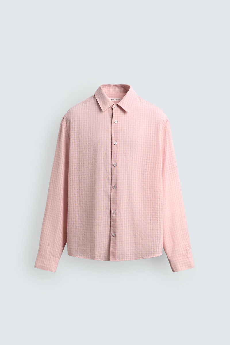 PLAID FLOWY SHIRT
