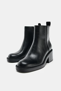 BLOCK HEEL ANKLE BOOTS