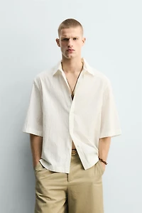 CHEMISE BOXY FIT TEXTURÉE