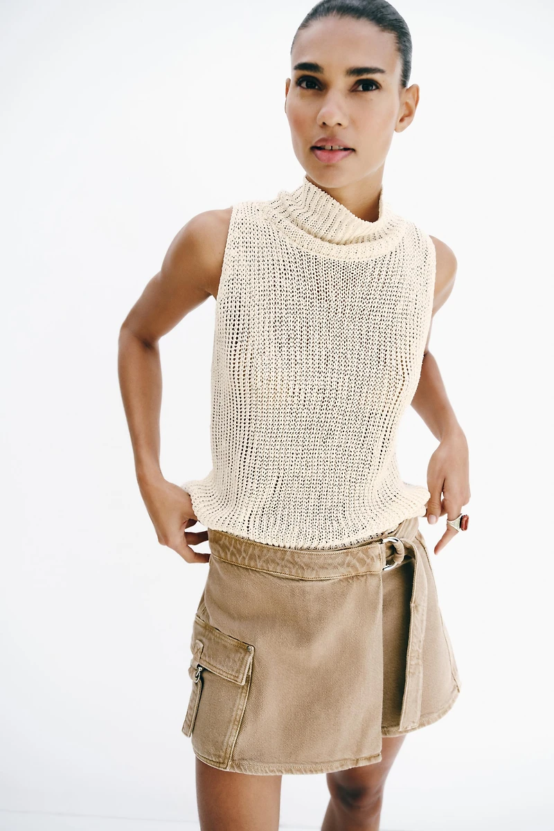 JUPE-PANTALON CROISÉE CARGO