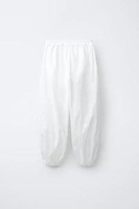 EMBROIDERED FLORAL BLOOMER PANTS